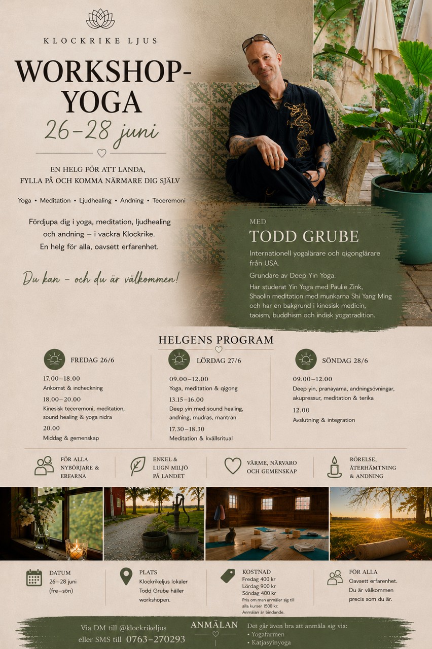 Du visar för närvarande Yoga Workshop 26-28 juni