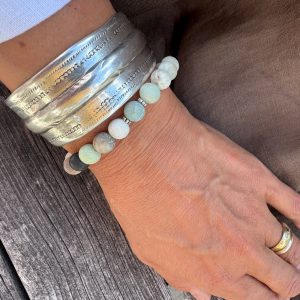 Armband av halvädelstenar – Amazonit